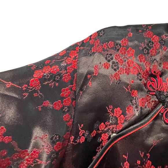 Cheongsam Qipao Dress Size 0X 1X Plum Flower Knee Length Classic Brocade Chinese - Picture 6 of 12